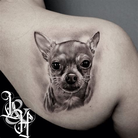 chihuahua tattoos|minimalist chihuahua tattoo.